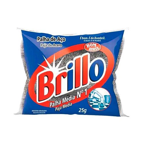 PALHA DE ACO BRILLO NUM 1 25GR LIMPEZA E HIGIENE