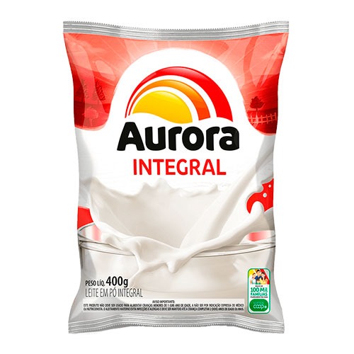 LEITE AURORA INTEGRAL EM PO 400G MERCEARIA EM GERAL