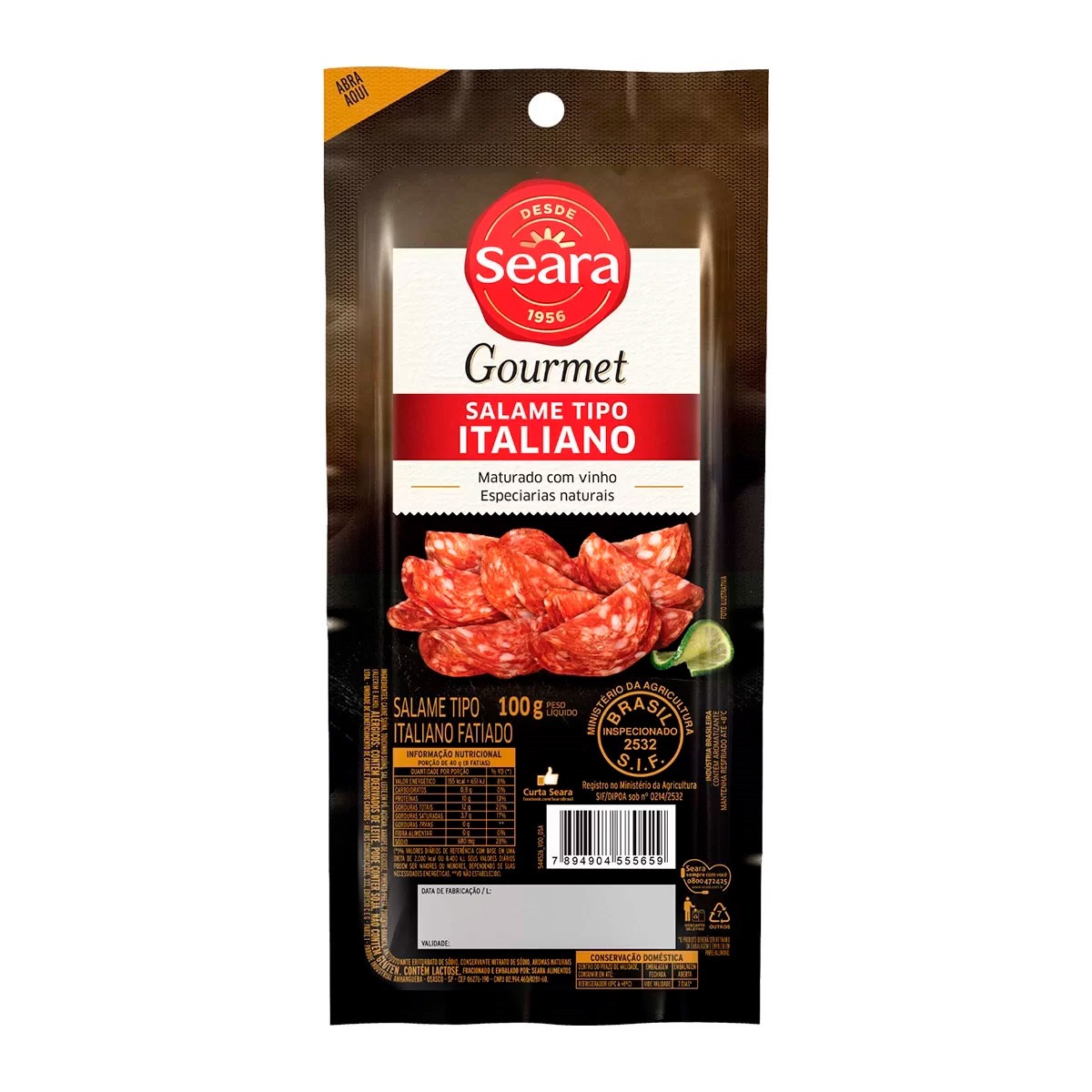 SEARA SALAME TIPO ITALIANO 100G RESFRIADOS