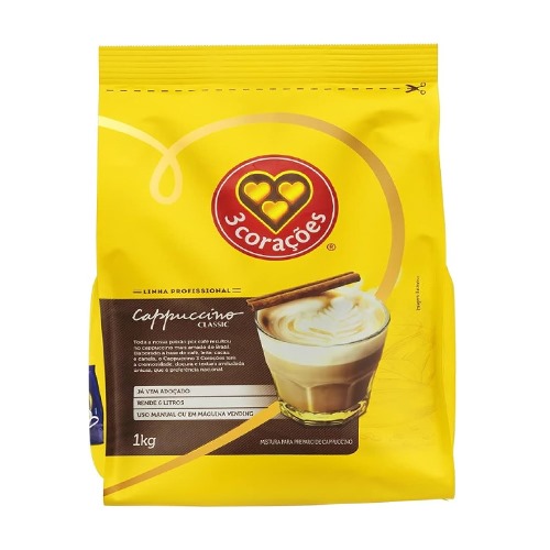 CAPPUCCINO TRES CORACOES 1KG MERCEARIA EM GERAL