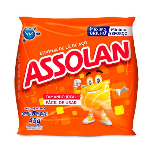 ESPONJA DE ACO ASSOLAN 45G LIMPEZA E HIGIENE