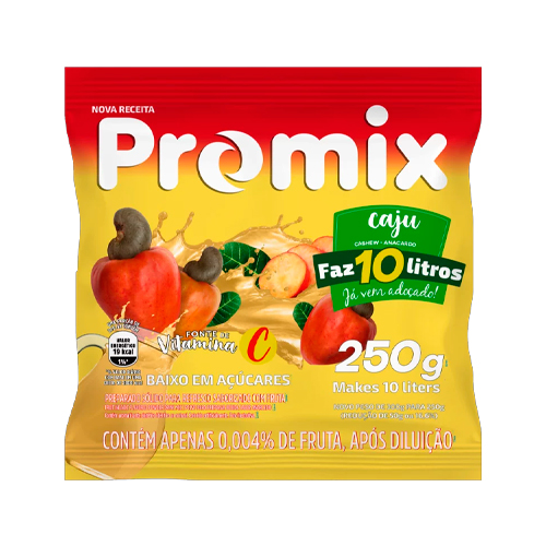 PROMIX SUCO EM PO CAJU 250G BEBIDAS
