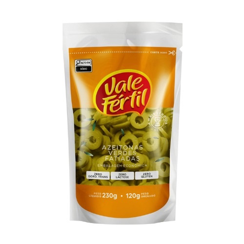 AZEITONA VERDE FATIADA VALE FERTIL 120G MERCEARIA EM GERAL