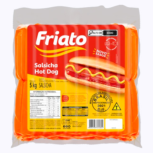 FRIATO SALSICHA PCT 5KG CONGELADOS