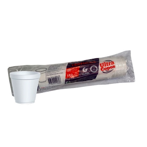 COPO TERMICO 120ML ULTRA COPOS C/ 25UND DESCARTAVEIS/EMBALAGENS