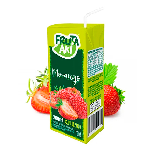 FRUTA AKI MORANGO TP 200ML BEBIDAS