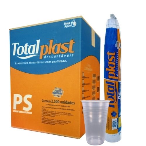 COPO TOTALPLAST 250ML PCT C/100 UN DESCARTAVEIS/EMBALAGENS