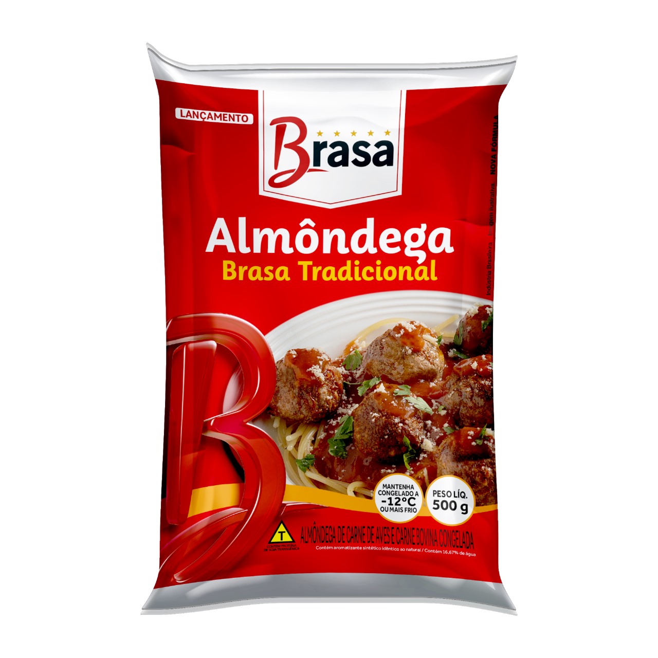 ALMONDEGA BRASA CARNE PCT 500G CONGELADOS